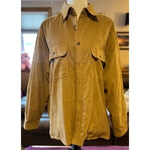 Orig WEATHERPROOF Garment Co Men's Fleece Lined XL Button Down Shirt/Jacket EUC